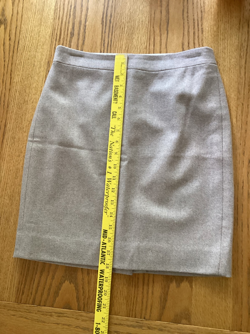 J. Crew Light Gray Wool Pencil Skirt